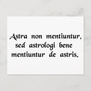 De sterren liegen nooit, maar de astrologen liegen briefkaart