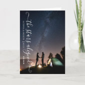De sterren richten het Wenskaart van de Foto Kaart (Voorkant)