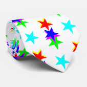 De sterren richten kleurrijk plezier elegant stropdas (Opgerold)