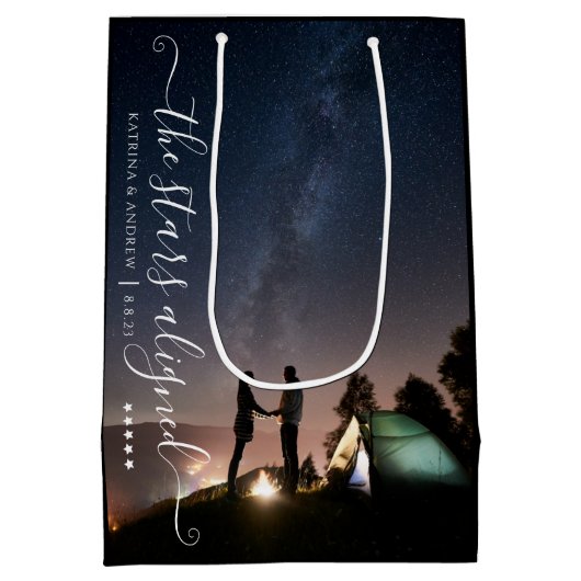 De sterren stonden op één lijn Fotocadeautas Medium Cadeauzakje (Achterkant)