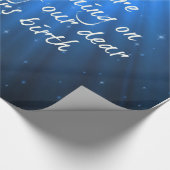 De sterren stralen helder op de geboorte van de li cadeaupapier (Hoek)