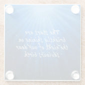 De sterren stralen helder op de geboorte van de li glazen onderzetter (Achterkant)