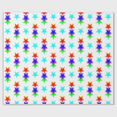 De Sterren Uitlijnen, Kleurrijke Leuke Verjaardag Cadeaupapier (Vlak)