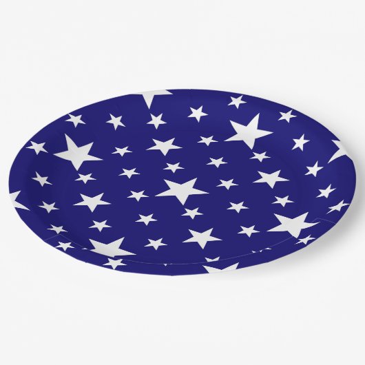 De sterren van de partij op Blauw Papieren Bordje (Gekanteld)