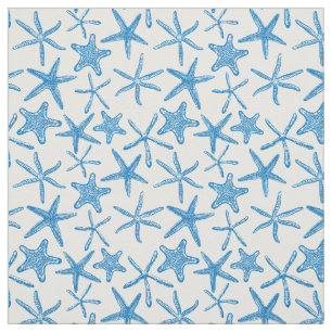 De sterren van het zee in blauw stof