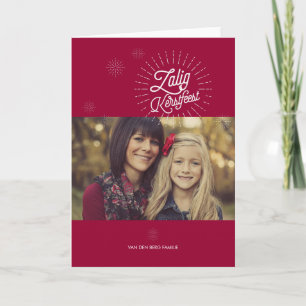 De sterren van Kerstmis Groet van de behtie Feestdagen Kaart