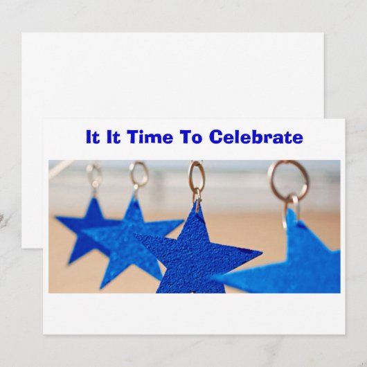 DE STERREN ZEGGEN: "HET IS TIJD OM UITNODIGING TE (Voorkant / Achterkant)