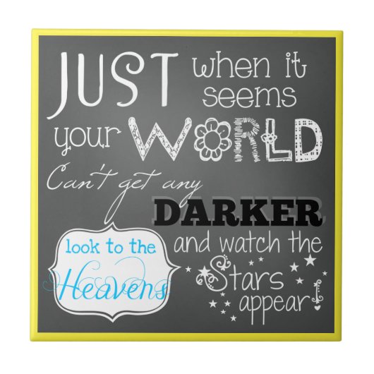 De sterren zijn Inspirerend keramische tegels Tegeltje (Voorkant)