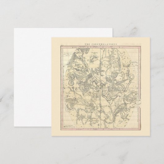 De sterrenbeelden (juli, augustus, september) kaart (Voorkant / Achterkant)