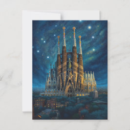 De sterrendroom van Gaudi | Barcelona Sagrada Fami Briefkaart