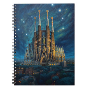 De sterrendroom van Gaudi   Barcelona Sagrada Fami Notitieboek