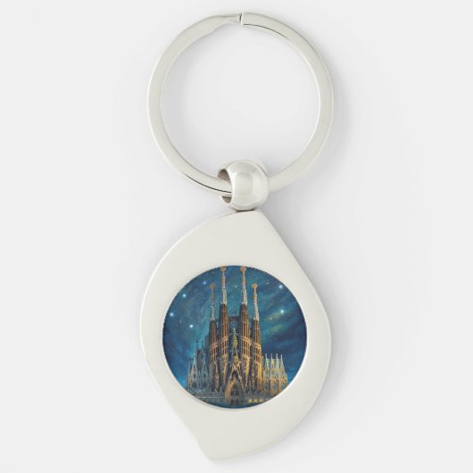 De sterrendroom van Gaudi | Barcelona Sagrada Fami Sleutelhanger (Voorkant)