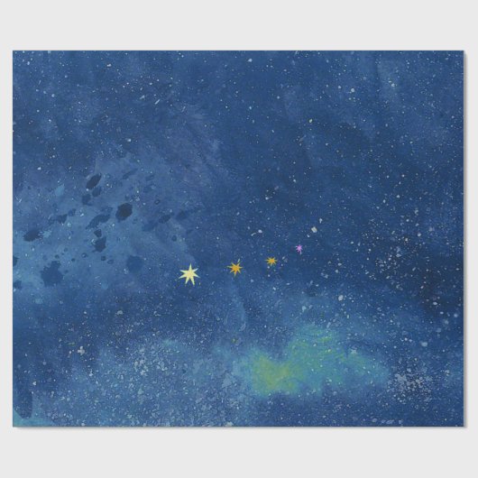 De sterrenhemel cadeaupapier (Vlak)