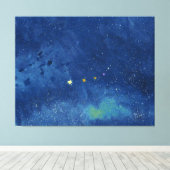 De sterrenhemel canvas afdruk (Insitu (Houten vloer))