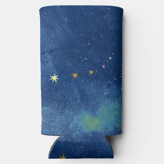 De sterrenhemel seltzer blikjeskoeler (Achterkant)