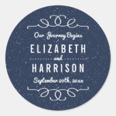 De sterrenhemel trouwcollectie - Favor Ronde Sticker (Voorkant)