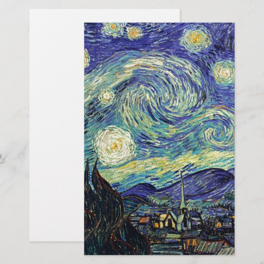 De sterrenhemel van van Gogh Briefpapier (Voorkant / Achterkant)