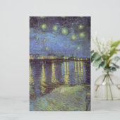 De sterrenhemel van Van Gogh schilderij Briefpapier (Staand voorkant)