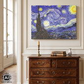 De sterrenhemel van Vincent van Gogh Canvas Afdruk