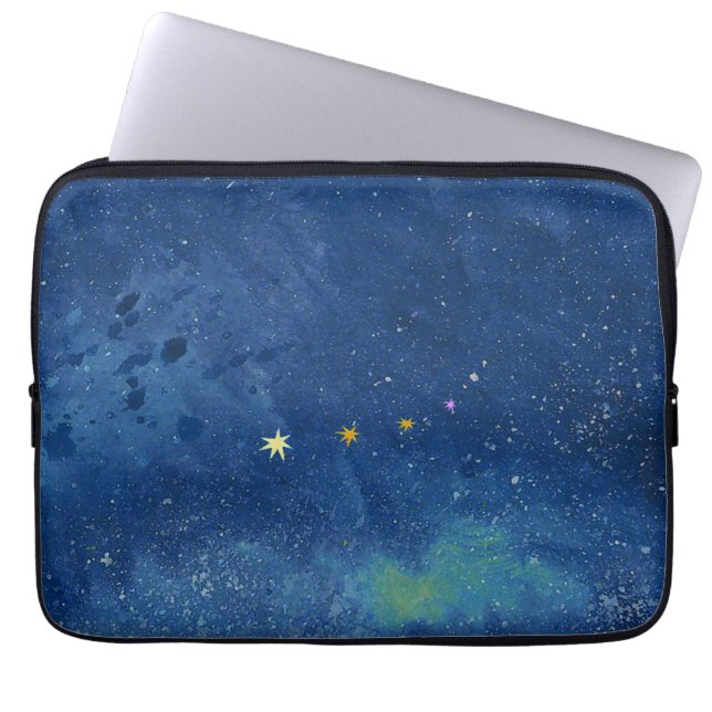 De sterrenhemelillustratie laptop sleeve (Voorkant)