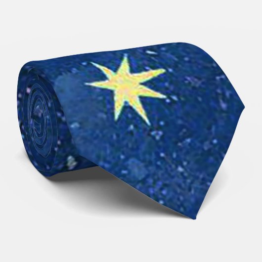 De sterrenhemelillustratie stropdas (Opgerold)