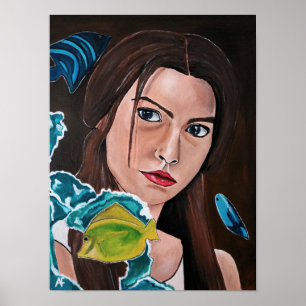 De Sterrenkruising Geliefde Schilderij door Alfred Poster