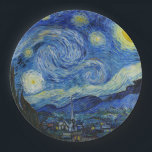 De Sterrennacht, 1889, van Vincent van Gogh Papieren Bordje<br><div class="desc">De Sterrennacht,  1889 van Vincent van Gogh. Het schildert het uitzicht af uit het oostelijke raam van zijn asielkamer op Saint-Rémy-de-Provence,  vlak voor zonsopgang,  met toevoeging van een denkbeeldig dorp.</div>