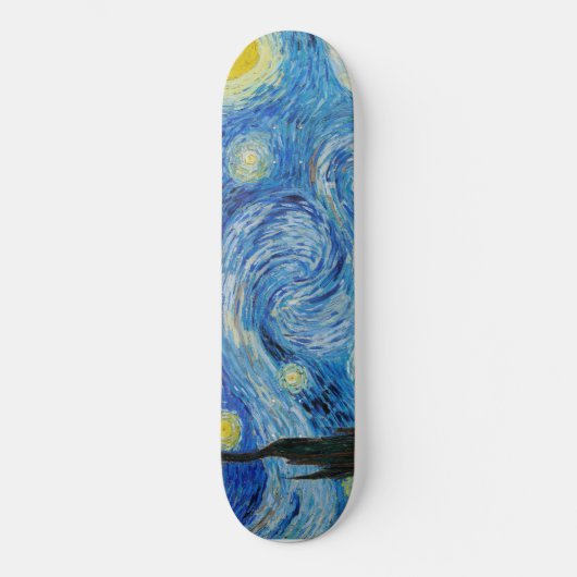 De Sterrennacht (1889) van Vincent Van Gogh Persoonlijk Skateboard (Voorkant)
