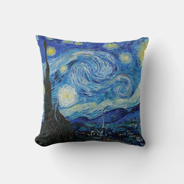 De Sterrennacht (1889) van Vincent Van Gogh Pillow Kussen (Voorkant)