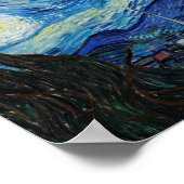 De Sterrennacht (1889) van Vincent Van Gogh Poster (Hoek)