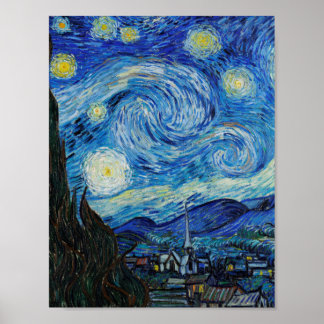 De Sterrennacht (1889) van Vincent Van Gogh Poster
