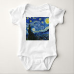 De Sterrennacht, 1889, van Vincent van Gogh Romper<br><div class="desc">De Sterrennacht,  1889 van Vincent van Gogh. Het schildert het uitzicht af uit het oostelijke raam van zijn asielkamer op Saint-Rémy-de-Provence,  vlak voor zonsopgang,  met toevoeging van een denkbeeldig dorp.</div>