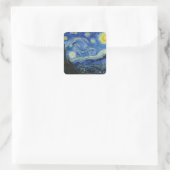 De Sterrennacht, 1889, van Vincent van Gogh Vierkante Sticker (Tas)