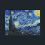 De Sterrennacht, 1889, van Vincent van Gogh Visitekaartje<br><div class="desc">De Sterrennacht,  1889 van Vincent van Gogh. Het schildert het uitzicht af uit het oostelijke raam van zijn asielkamer op Saint-Rémy-de-Provence,  vlak voor zonsopgang,  met toevoeging van een denkbeeldig dorp.</div>