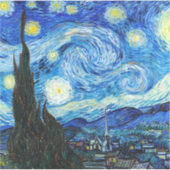 De Sterrennacht (1889) Vincent Van Gogh art Vinyl Sticker (Voorkant)