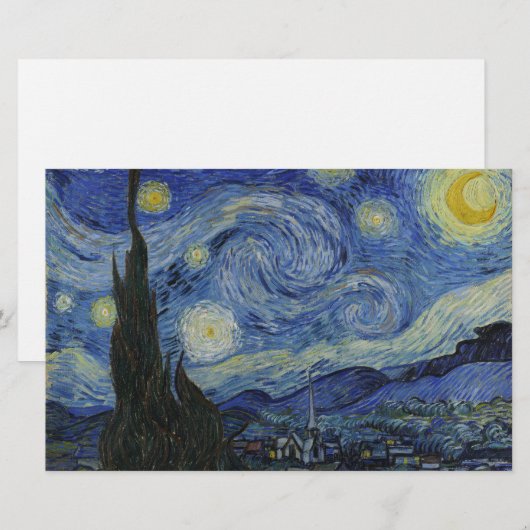 De Sterrennacht 1889 Vincent van Gogh Briefpapier (Voorkant / Achterkant)