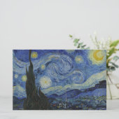 De Sterrennacht 1889 Vincent van Gogh Briefpapier (Staand voorkant)