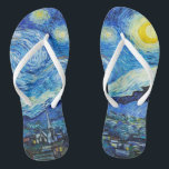 De Sterrennacht (1889) Vincent van Gogh Landschap Teenslippers<br><div class="desc">Het iconische Nederlandse post-impressionistische schilderij "De Sterrennacht" (1889), een dromerig nachtlandschapsschilderij van Vincent van Gogh, is te zien op dit paar modieuze blauwe Sterrennacht fine art Teenslippers! 🩴 De Sterrennacht is een olieverfschilderij van de Nederlandse schilder Vincent van Gogh. Het schilderij werd in juni 1889 geschilderd en show het vroege...</div>