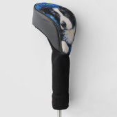 De sterrennacht - Border Collie Dog 001 - Qian wa Golfheadcover (Schuin)