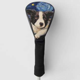 De sterrennacht - Border Collie Dog 003 - Qian wa Golfheadcover