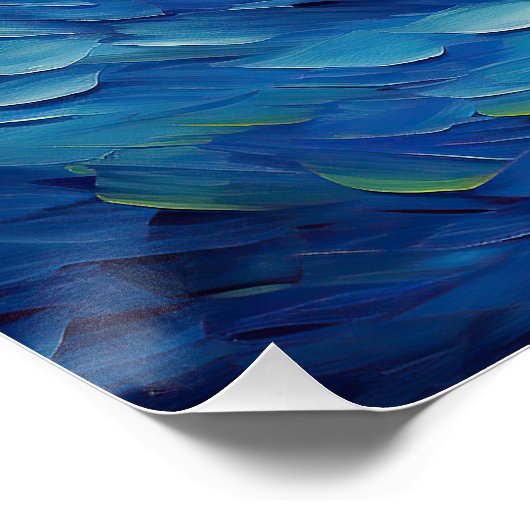 De sterrennacht - Boston Terrier Dog 002 - Qian w Perfect Poster (Hoek)