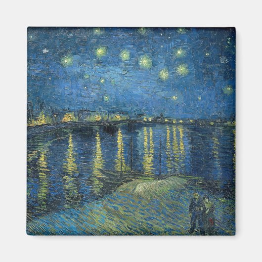 De sterrennacht boven de Rhône (door van Gogh) Magneet (Voorkant)