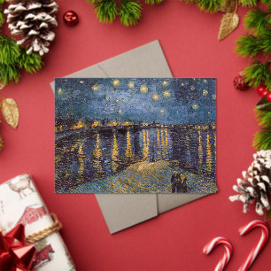 De sterrennacht boven de Rhône van Vincent Van Gog Acryl Uitnodigingen