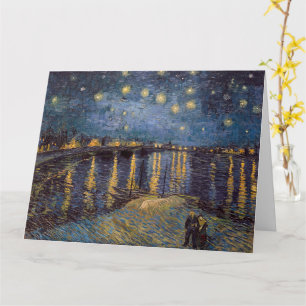 De sterrennacht boven de Rhône van Vincent Van Gog Kaart