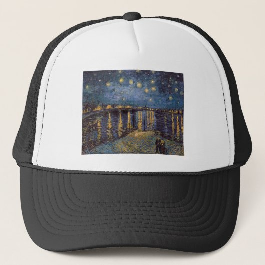 De sterrennacht boven de Rhône van Vincent Van Gog Trucker Pet (Voorkant)