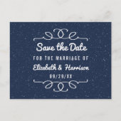 De Sterrennacht bruiloft bewaar de datum Aankondigingskaart (Voorkant)