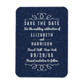 De Sterrennacht bruiloft bewaar de datum Magneet (Verticaal)