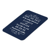 De Sterrennacht bruiloft bewaar de datum Magneet (Linkerzijde)