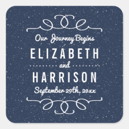 De Sterrennacht bruiloft Collectie - gunst Vierkante Sticker