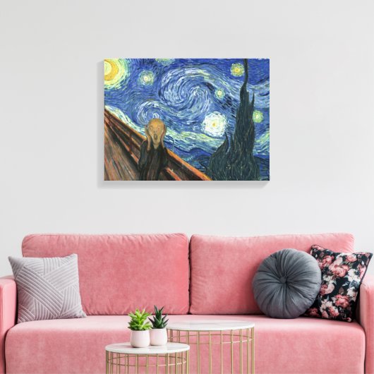 De Sterrennacht Canvas Afdruk (Insitu (Woonkamer))